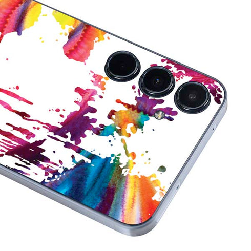 Chromatic Splatter White Galaxy A35 5G Skin